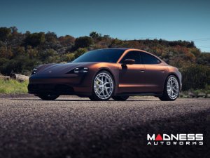 Porsche Taycan Custom Wheels - HFX-1 by Vossen - Satin Silver